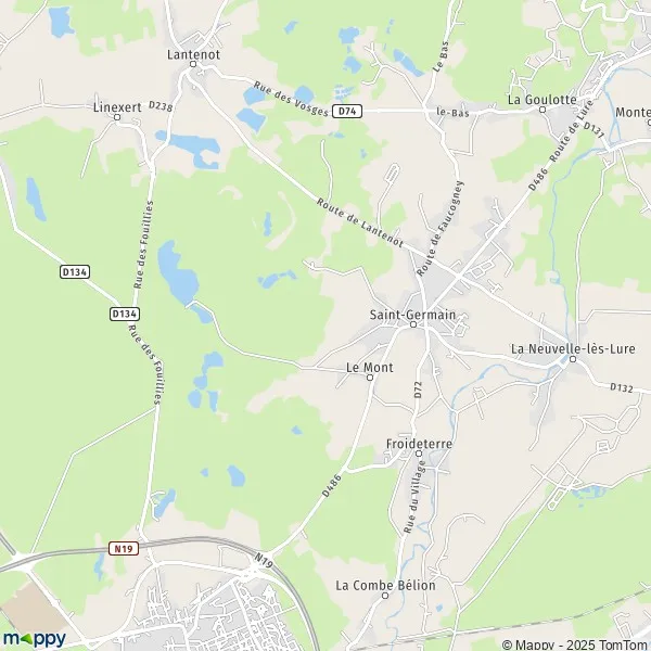 Map SaintGermain map of SaintGermain (70200) and practical information