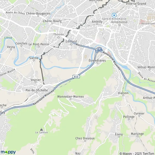 Map Étrembières map of Étrembières (74100) and practical information