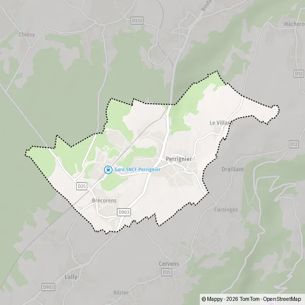 Map Perrignier: map of Perrignier (74550) and practical information