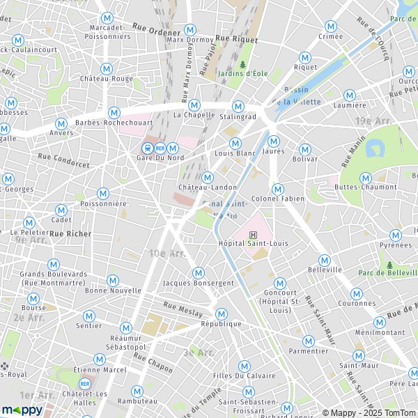 10 rue de nancy 75010 paris maps