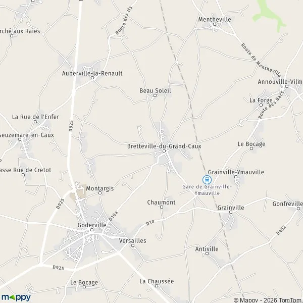Map Bretteville-du-Grand-Caux: map of Bretteville-du-Grand-Caux (76110 ...