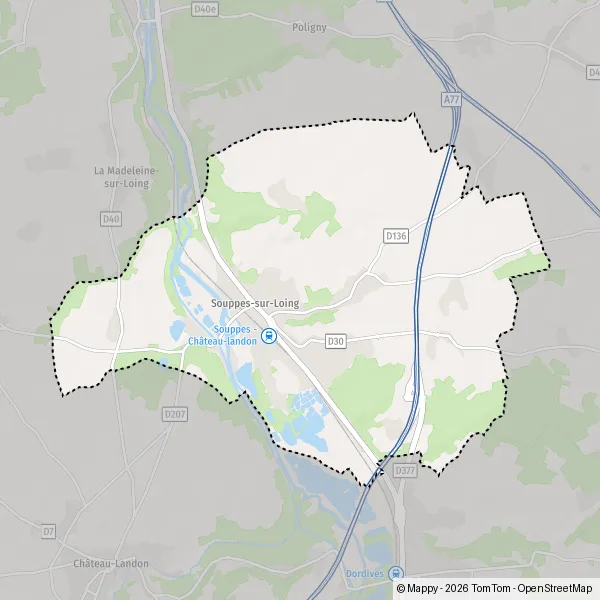 Map Souppes-sur-Loing: map of Souppes-sur-Loing (77460) and practical ...