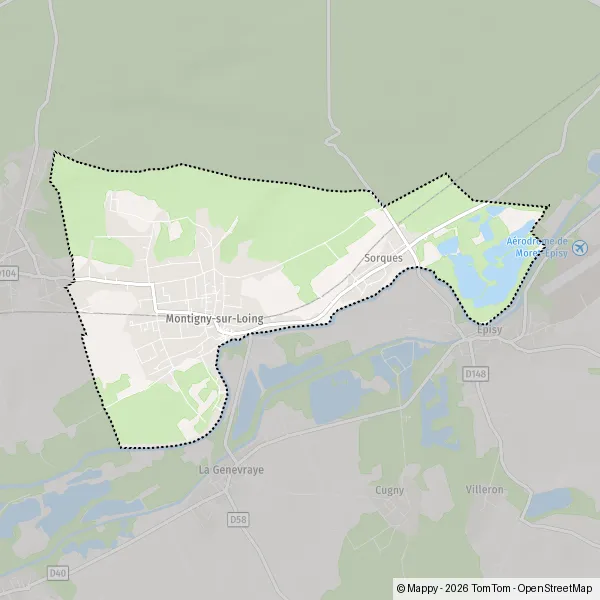Map Montigny-sur-Loing: map of Montigny-sur-Loing (77690) and practical ...