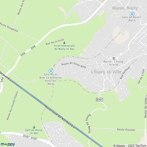 Map L'ÉtanglaVille map of L'ÉtanglaVille (78620) and practical