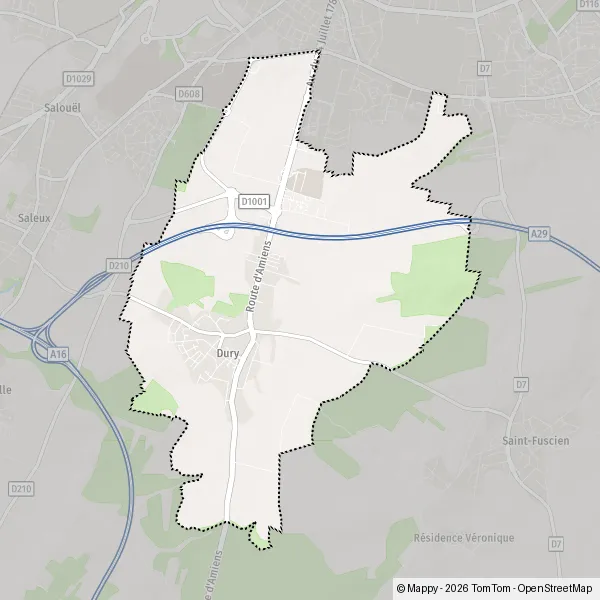 Map Dury: map of Dury (80480) and practical information