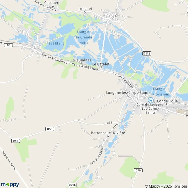Map LongprélesCorpsSaints map of LongprélesCorpsSaints (80510