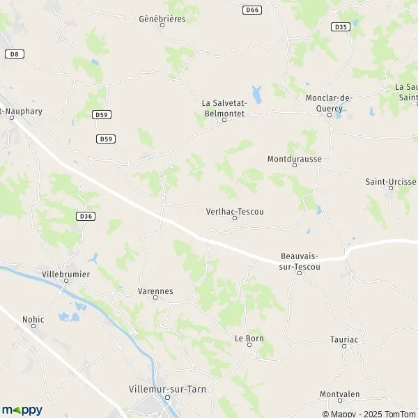 Map VerlhacTescou map of VerlhacTescou (82230) and practical information