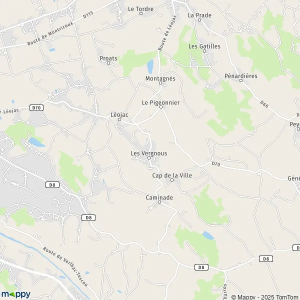 Map Léojac map of Léojac (82230) and practical information