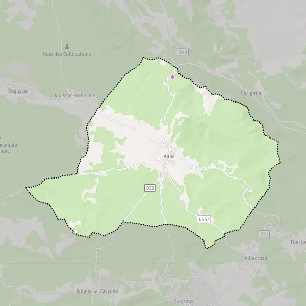 Map Aups: map of Aups (83630) and practical information