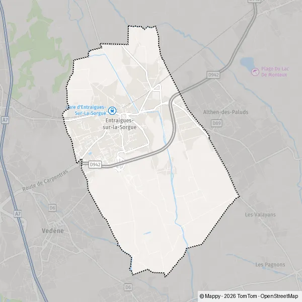 Map Entraigues-sur-la-Sorgue: map of Entraigues-sur-la-Sorgue (84320 ...