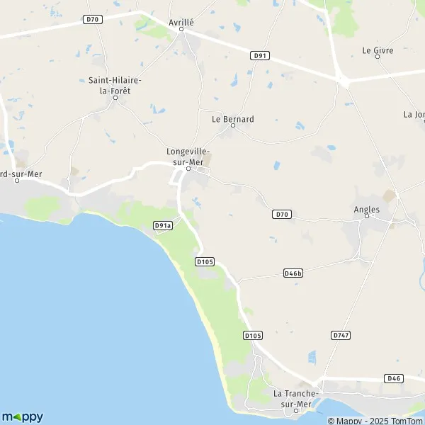 Map LongevillesurMer map of LongevillesurMer (85560) and practical