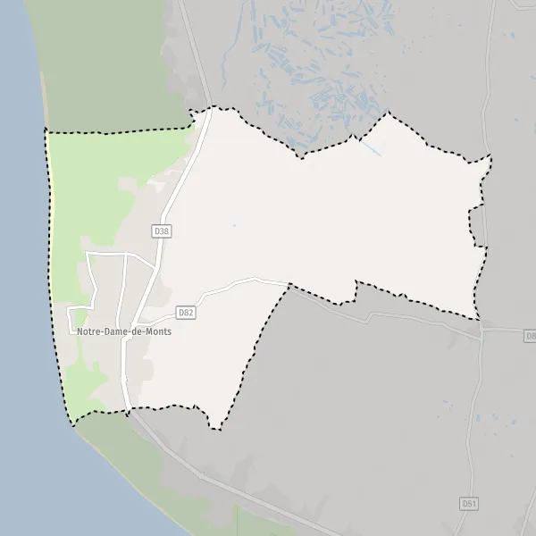 Map NotreDamedeMonts map of NotreDamedeMonts (85690) and