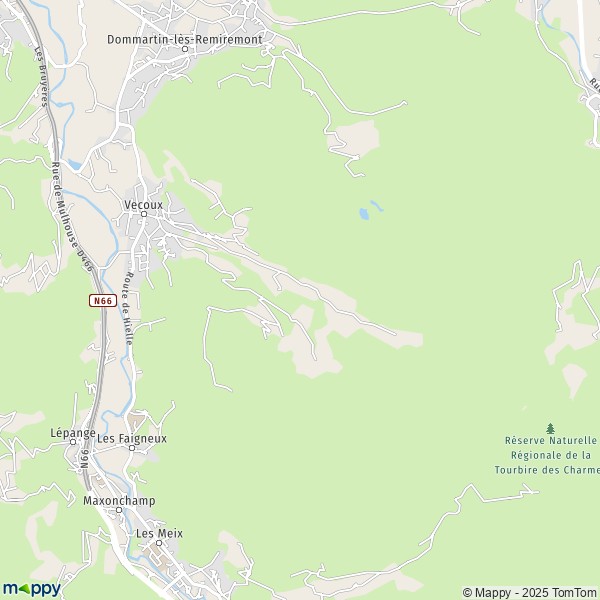 Map Vecoux map of Vecoux (88200) and practical information