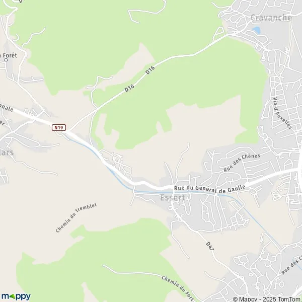 Map Essert map of Essert (90850) and practical information