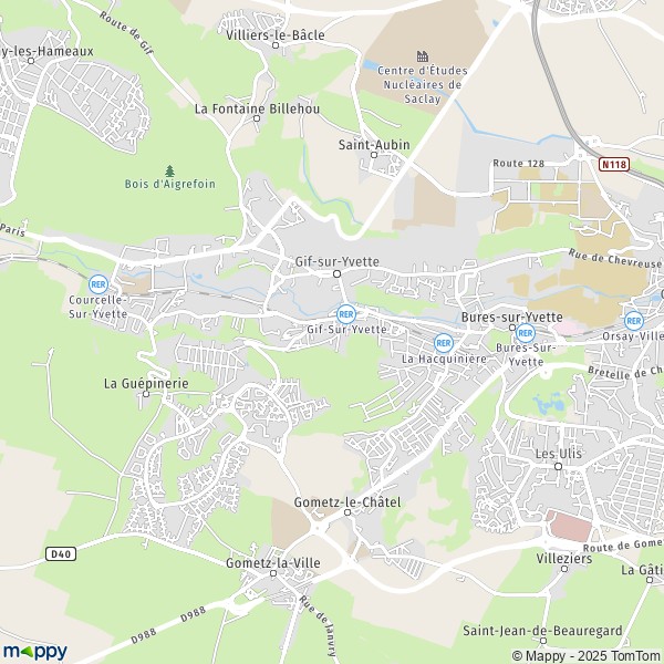 Map Gif-sur-Yvette: map of Gif-sur-Yvette (91190) and practical information