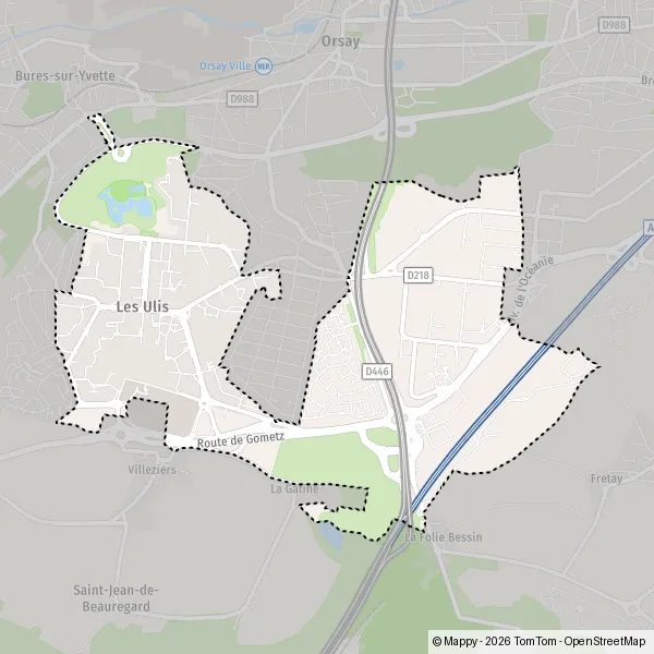 Map Les Ulis: map of Les Ulis (91940) and practical information