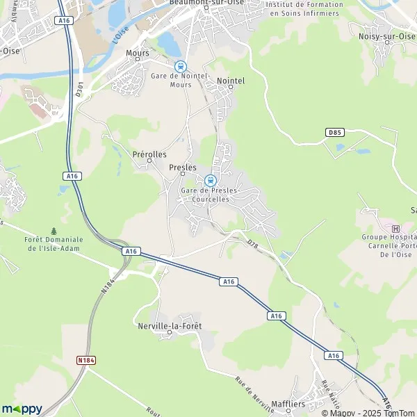 Map Presles map of Presles (95590) and practical information