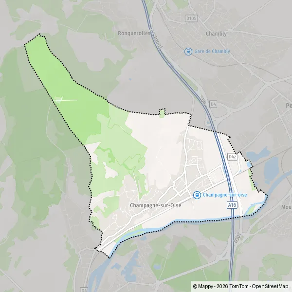 Map Champagne-sur-Oise: map of Champagne-sur-Oise (95660) and practical ...