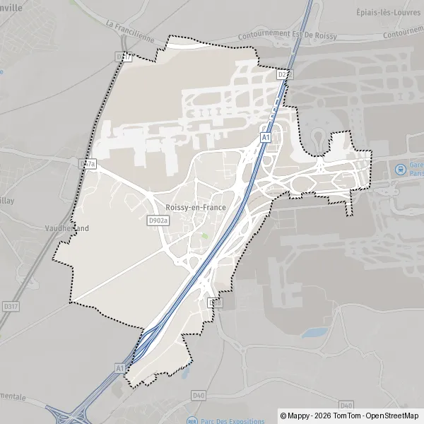 Map Roissy-en-France: map of Roissy-en-France (95700) and practical ...
