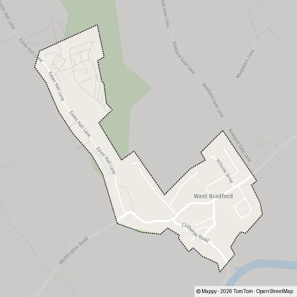 Map West Bradford: map of West Bradford, Ribble Valley BB7 4 and ...