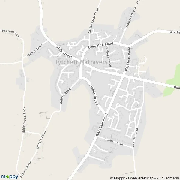 Map Lytchett Matravers map of Lytchett Matravers (BH16 6) and useful