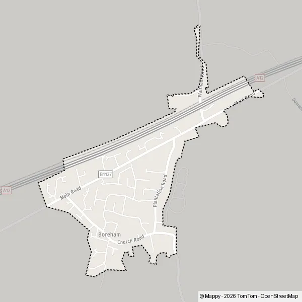 Map Boreham: map of Boreham, Chelmsford CM3 3 and practical information