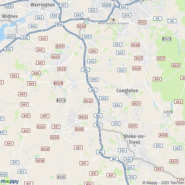 Map Cheshire East: map of Cheshire East (CW12 4) and practical information