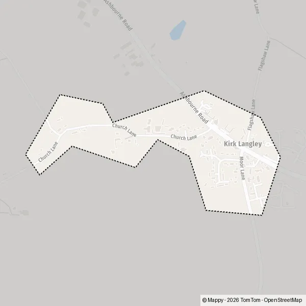 Map Kirk Langley: map of Kirk Langley, Amber Valley DE6 4 and practical ...