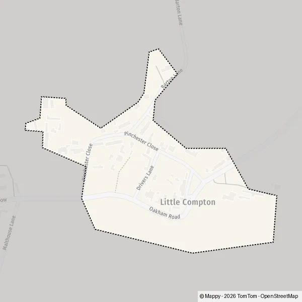 Map Little Compton: map of Little Compton, Stratford-Upon-Avon GL56 0 ...