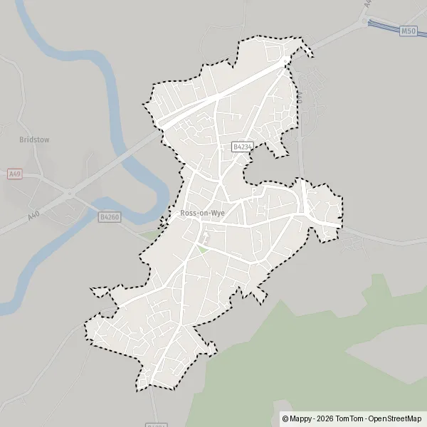 Map Ross-on-Wye: map of Ross-on-Wye, County of Herefordshire HR9 5 and ...