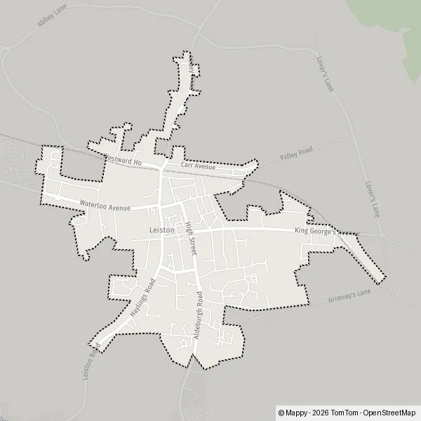 Map Leiston: map of Leiston, East Suffolk Council IP16 4 and practical ...