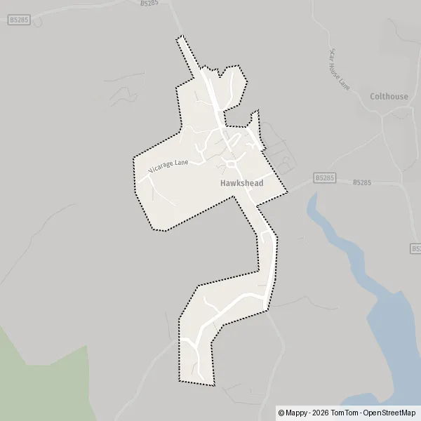 Map Hawkshead: map of Hawkshead, Westmorland and Furness LA22 0 and ...