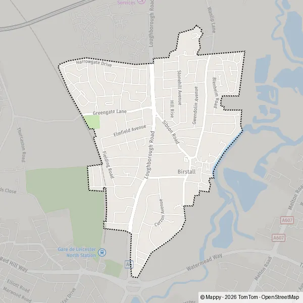 Map Birstall: map of Birstall, Charnwood LE4 4 and practical information