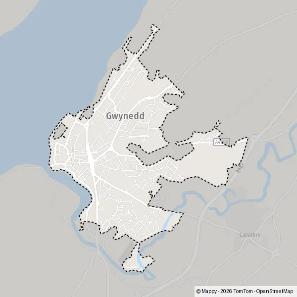 Map Caernarfon: map of Caernarfon, Gwynedd LL55 1 and practical information
