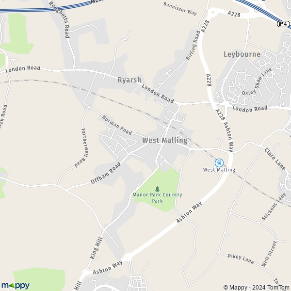 Map West Malling: map of West Malling (ME19 6) and practical information