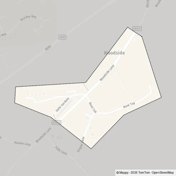 Map Woodside: map of Woodside, Gateshead NE40 4 and practical information