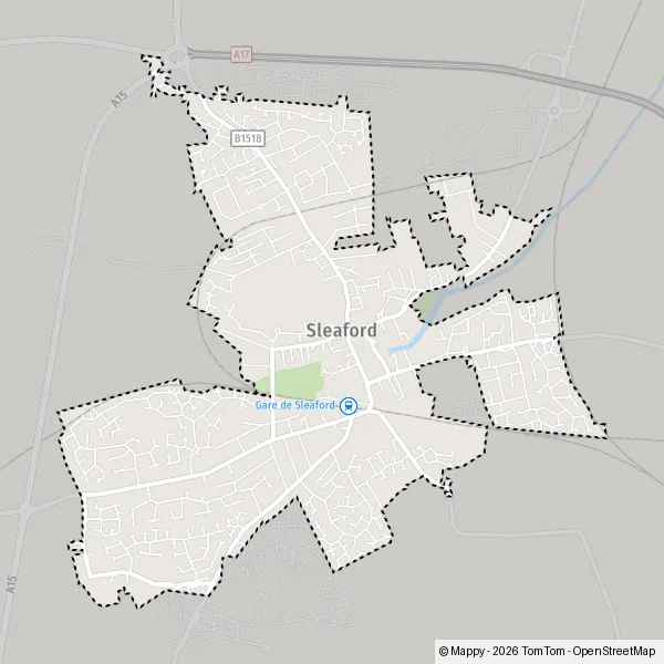 Map Sleaford: map of Sleaford, North Kesteven NG34 7 and practical ...