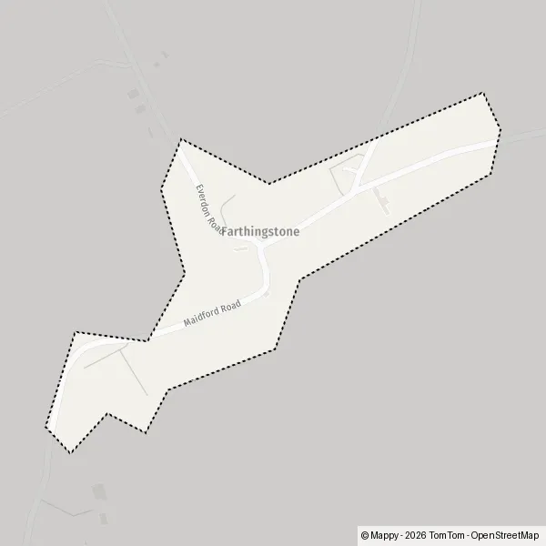 Map Farthingstone: map of Farthingstone, West Northamptonshire NN12 8 ...