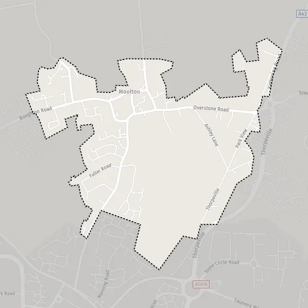 Map Moulton: map of Moulton, West Northamptonshire NN3 7 and practical ...