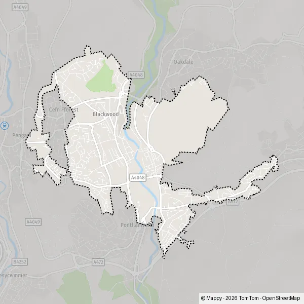 Map Blackwood: map of Blackwood, Caerphilly NP12 1 and practical ...