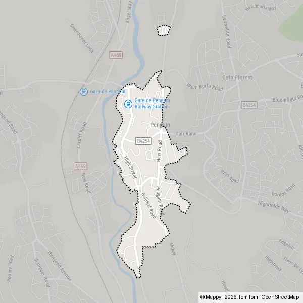 Map Pengam: map of Pengam, Caerphilly NP12 3 and practical information