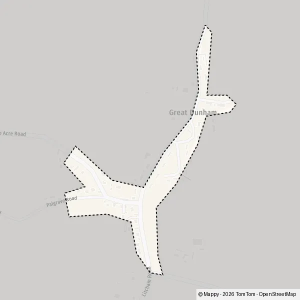 Map Great Dunham: map of Great Dunham, Breckland PE32 2 and practical ...