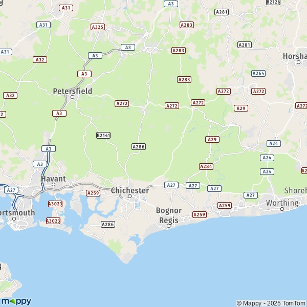 Map West Wittering: map of West Wittering (PO20 8) and practical ...