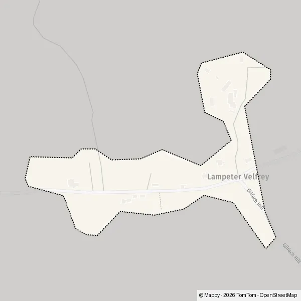 Map Lampeter Velfrey: map of Lampeter Velfrey, Pembrokeshire SA67 8 and ...
