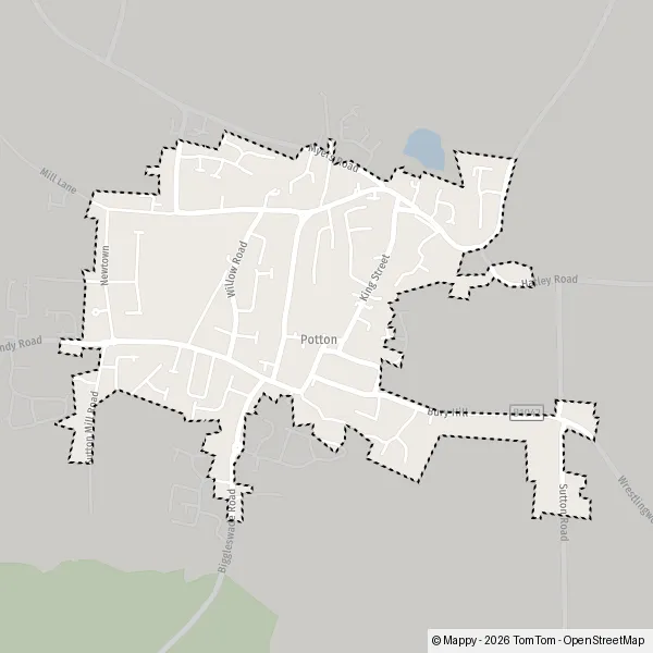 Map Potton: map of Potton, Central Bedfordshire SG19 2 and practical ...