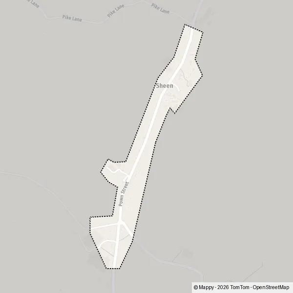 Map Sheen: map of Sheen, Staffordshire Moorlands SK17 0 and practical ...