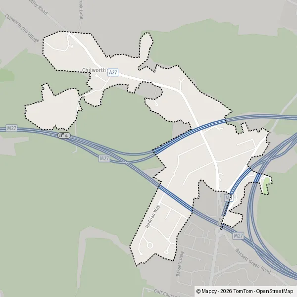 Map Chilworth: map of Chilworth, Test Valley SO16 7 and practical ...