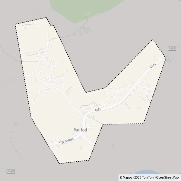 Map Meifod: map of Meifod, Powys SY22 6 and practical information