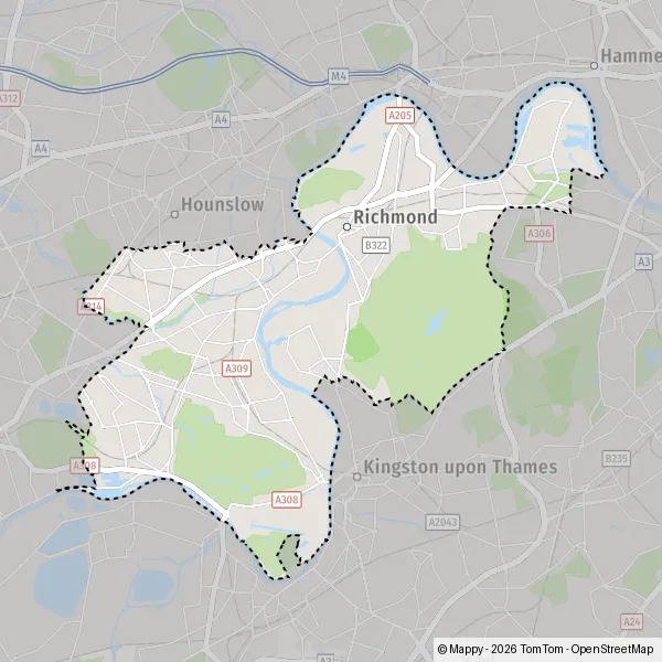 Map Richmond: map of Richmond, Richmond-upon-Thames TW9 1 and practical ...
