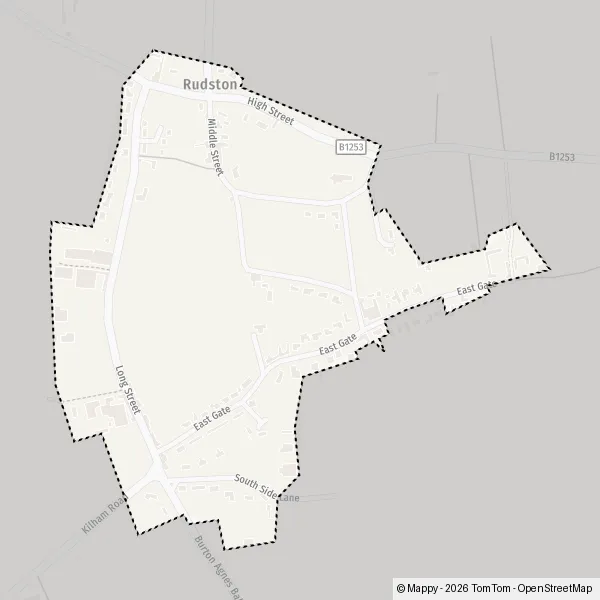 Map Rudston: map of Rudston, East Riding of Yorkshire YO25 4 and ...